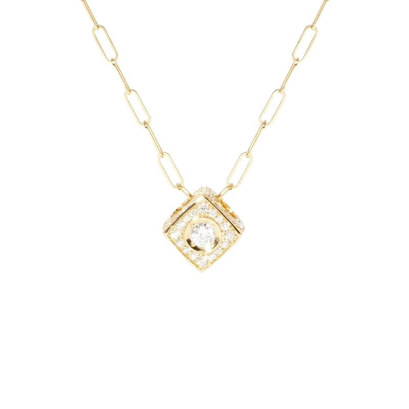 Dinh Van Le Cube Diamant XL Paved Pendant