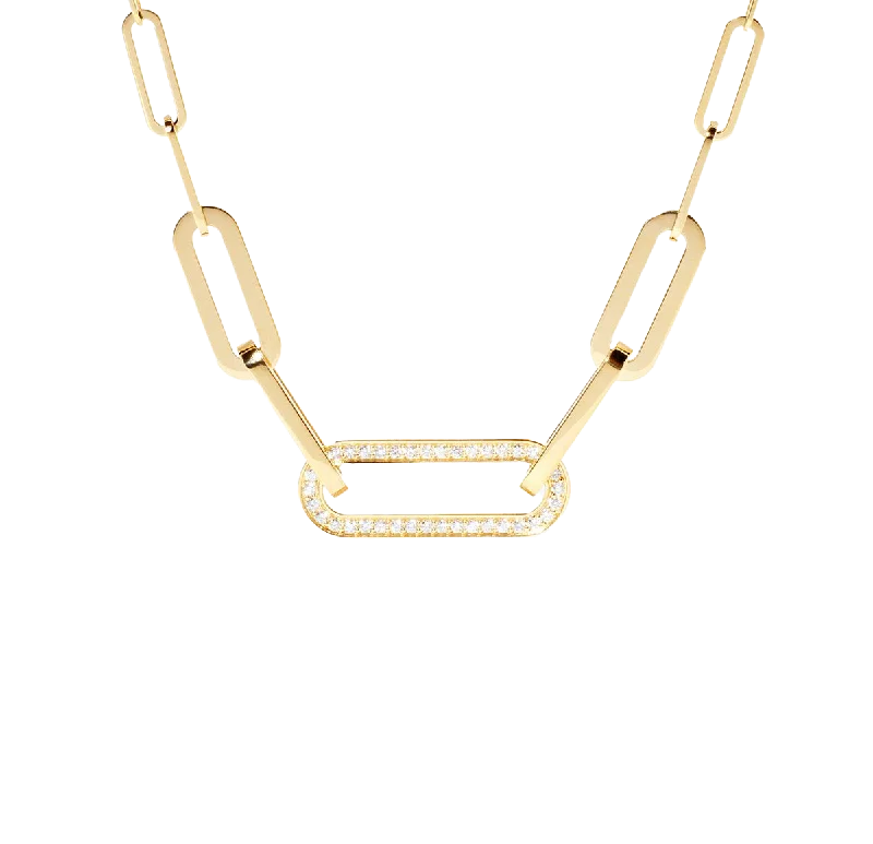 Dinh Van Maillon Yellow Gold L Diamond Necklace