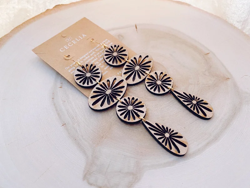 Fleetwood Wood Earrings in Daisy