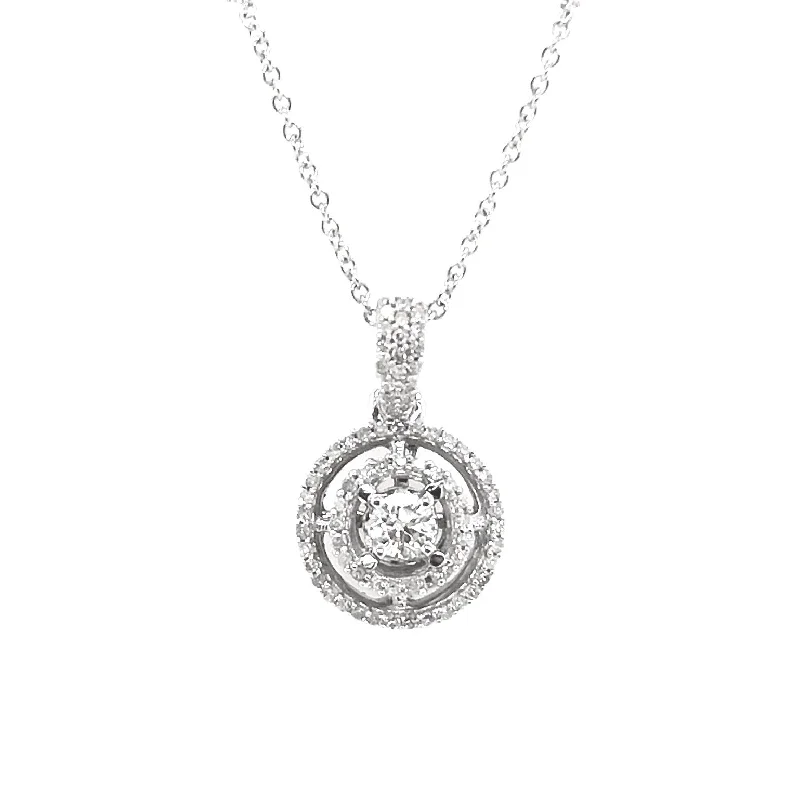 Forevermark 0.39 cttw. White Gold Diamond Halo Pendant