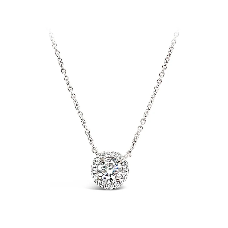 Forevermark 0.40 Cttw. White Gold Diamond Halo Pendant