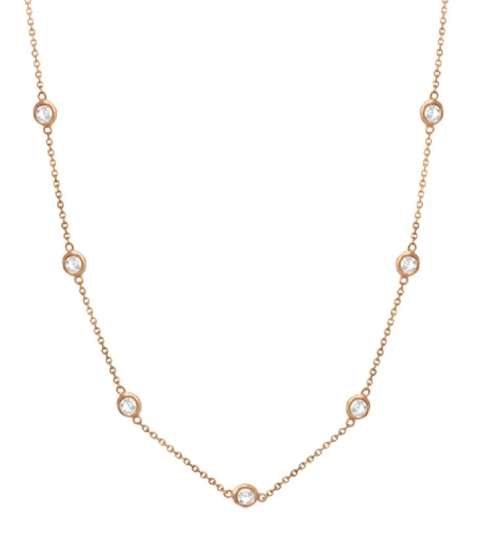 Forevermark 0.67 Cttw. Rose Gold Diamonds By The Yard Necklace