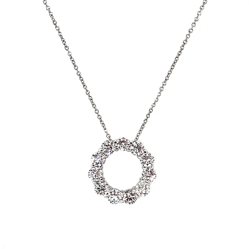 Forevermark 1.87 Cttw. White Gold Diamond Circle Pendant