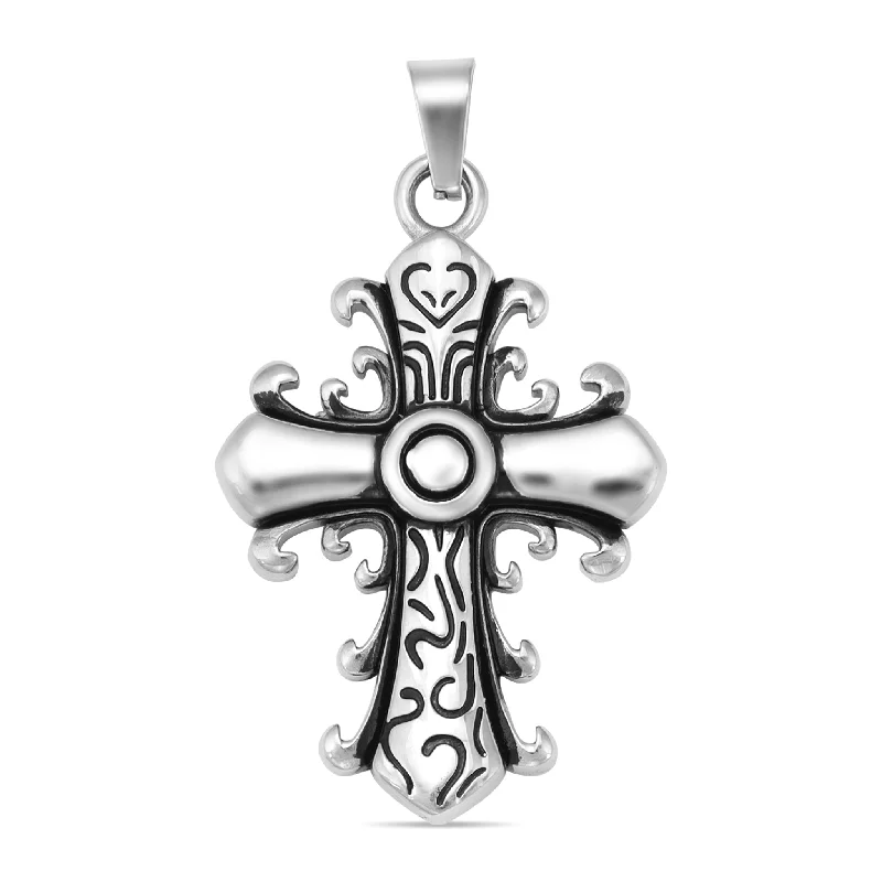 Stainless Steel Filigree Cross Pendant / PDL2023