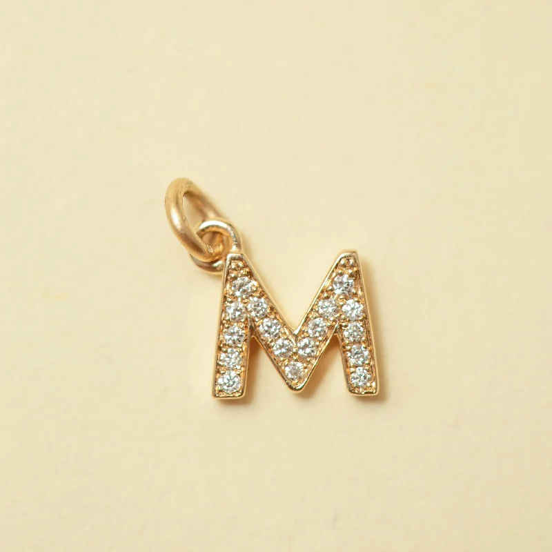 LETTER CHARM | 14K GOLD & DIAMOND