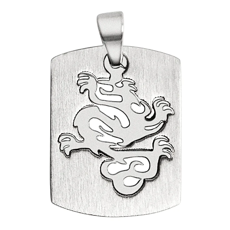 Stainless Steel Cutout Dragon Pendant / NCZ0032