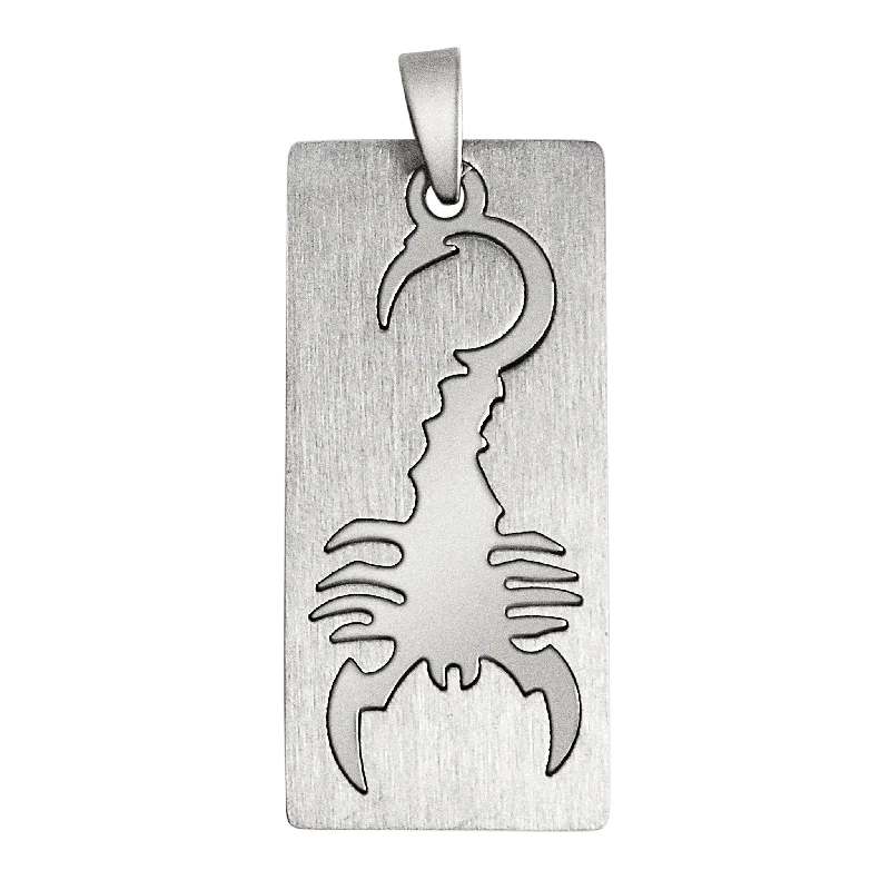 Stainless Steel Cutout Scorpion Pendant / NCZ0037