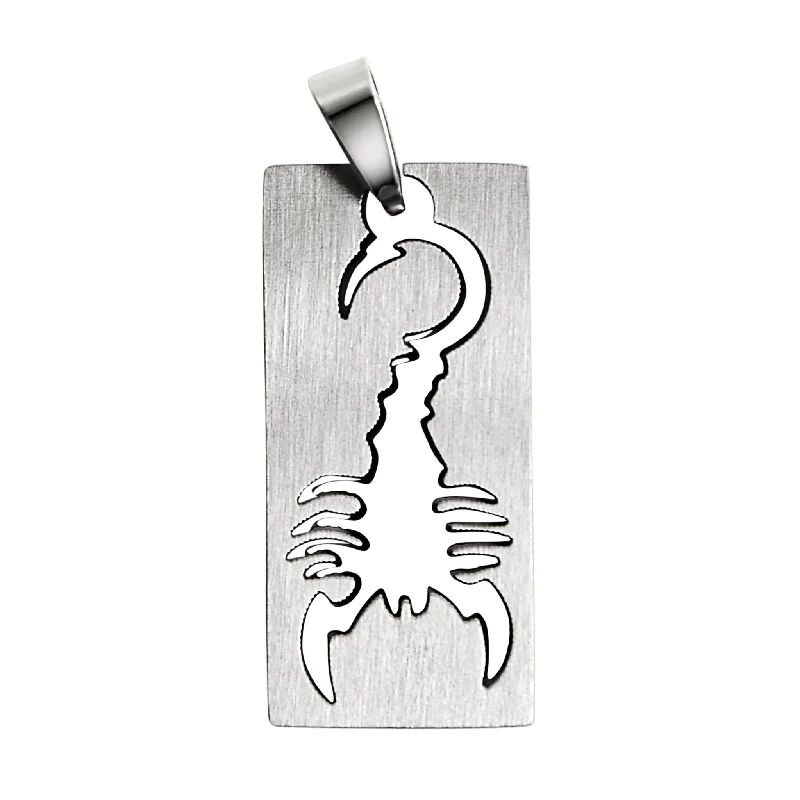 Stainless Steel Cutout Scorpion Pendant / NCZ0056