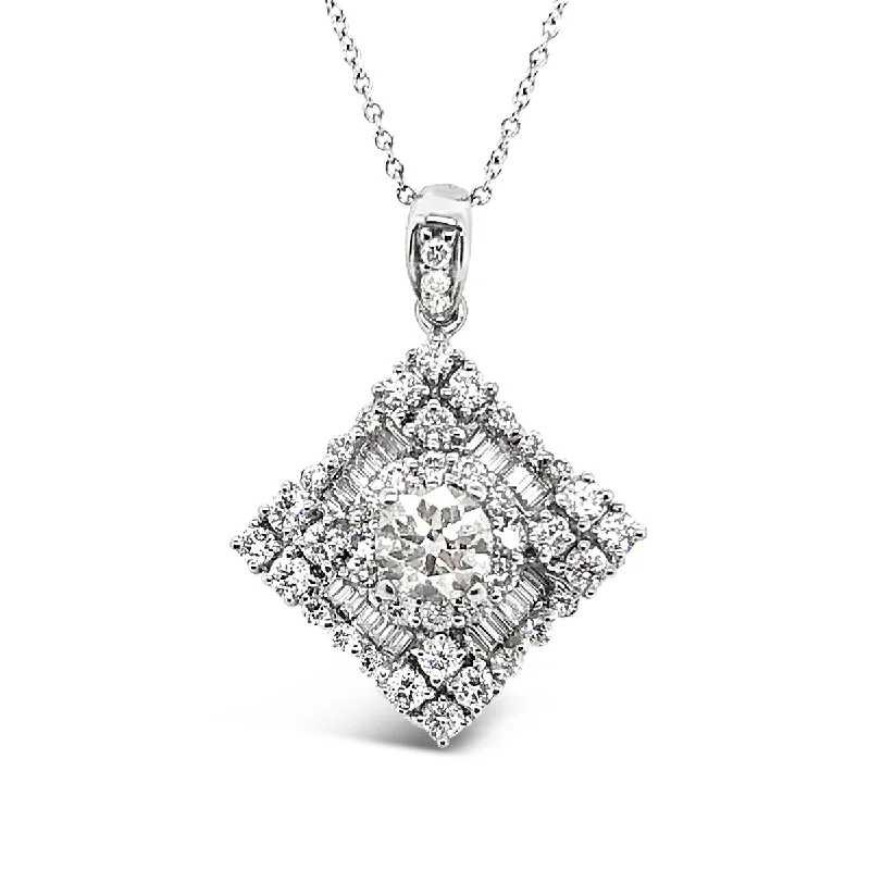 White Gold Diamond Fashion Pendant