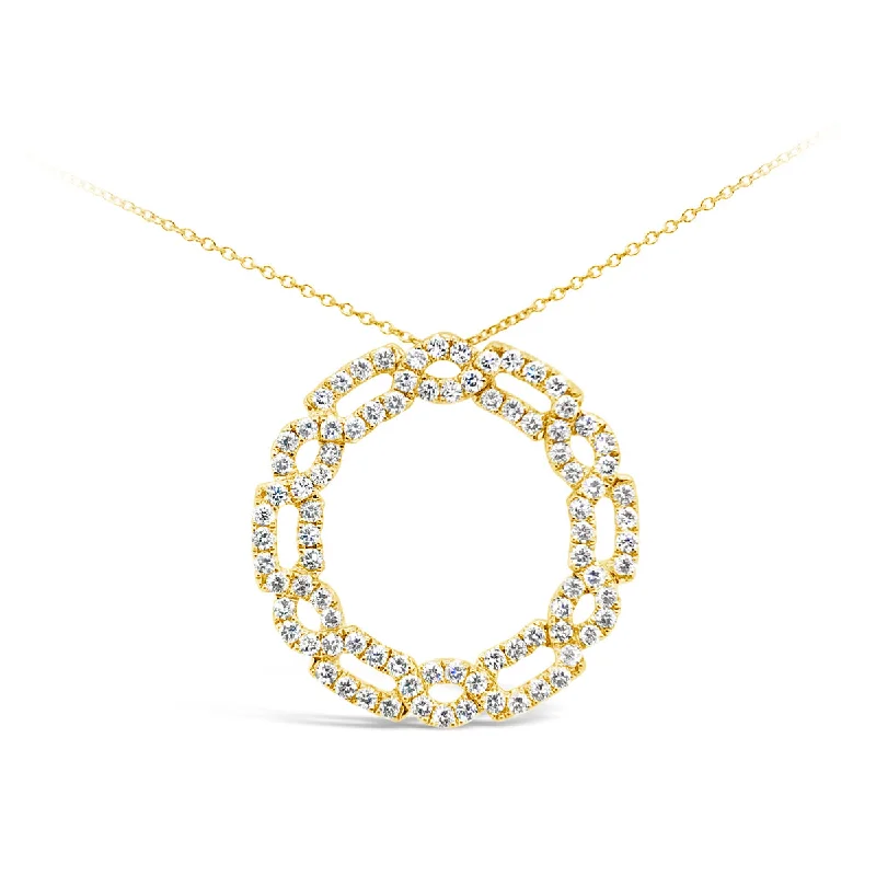 Yellow Gold Diamond Circle Pendant