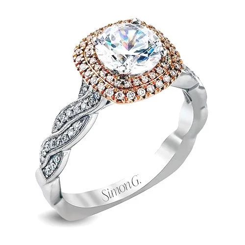 Simon G. "Delicate" Halo Engagement Ring