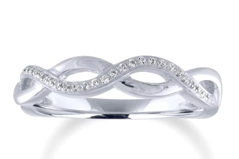 IMAGINE Twisted Diamond Wedding Band