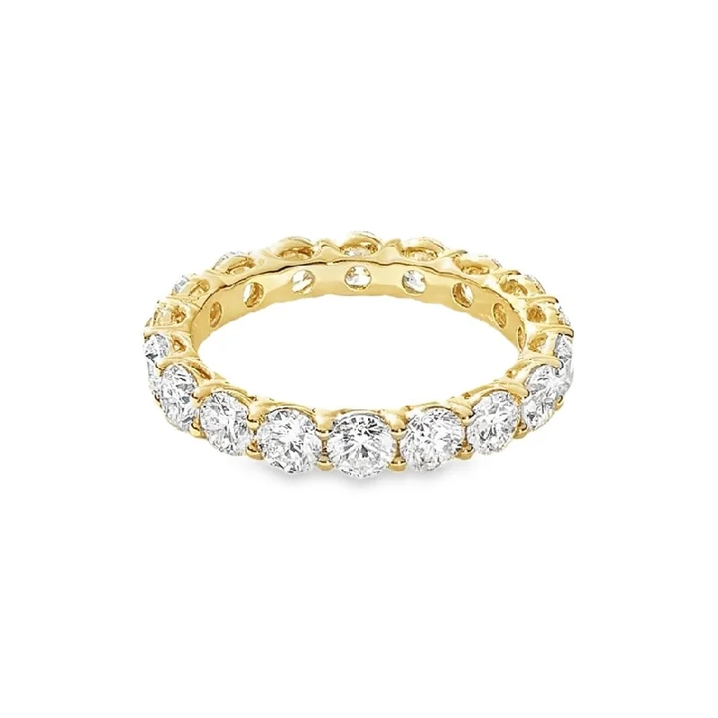 Lab Grown Yellow Gold Diamond Eternity Band