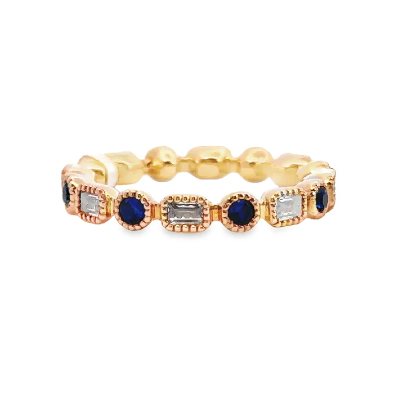 Padis Classique Diamond and Sapphire Eternity Band