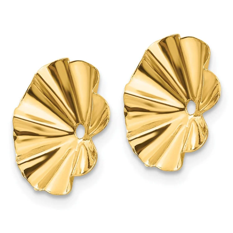 14k Polished Fancy Earring Jackets