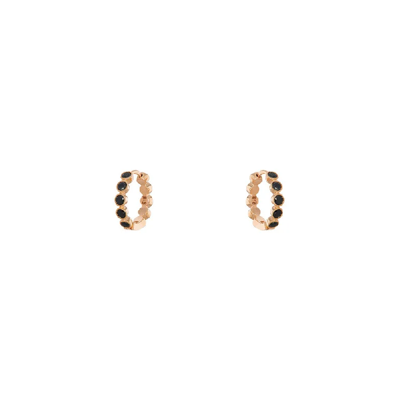 18 Karat Rose gold Modern Bezel huggies2847ER-RG