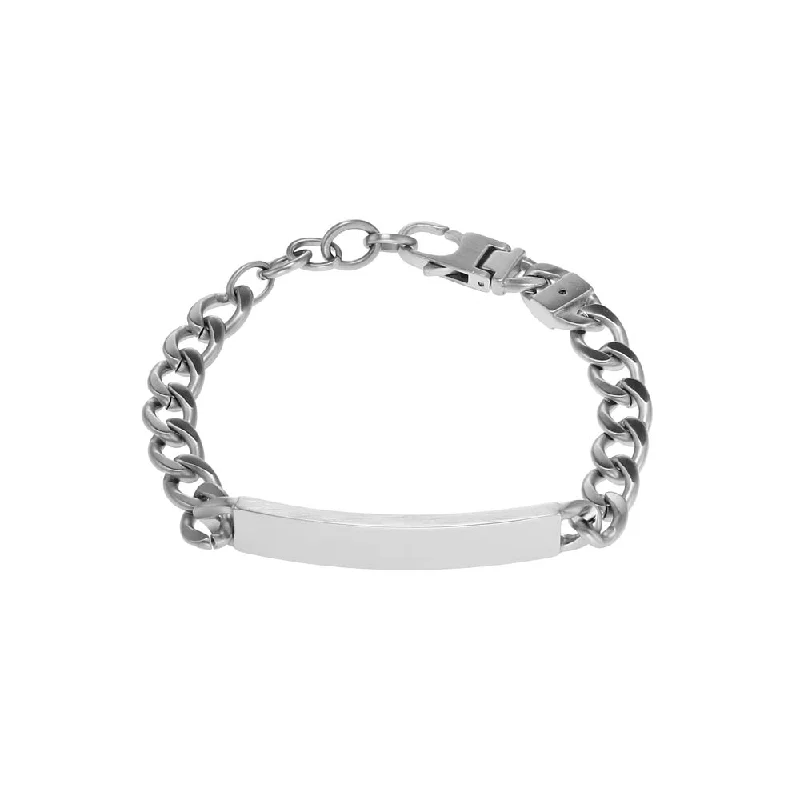 Fossil Stainless Steel Drew ID 22.4cm Bracelet