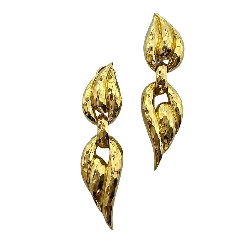 Henry Dunay 18K Gold Bright Finished Earrings