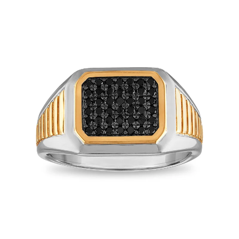 1/2 CTW Diamond Fashion Ring in Two-Tone Sterling Silver