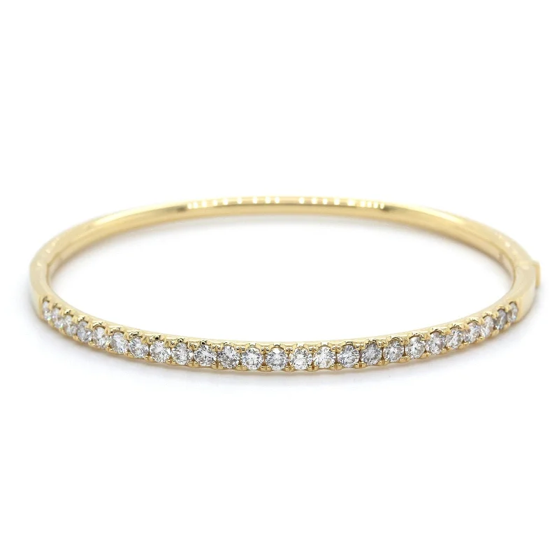 14K Yellow Gold Diamond Bangle