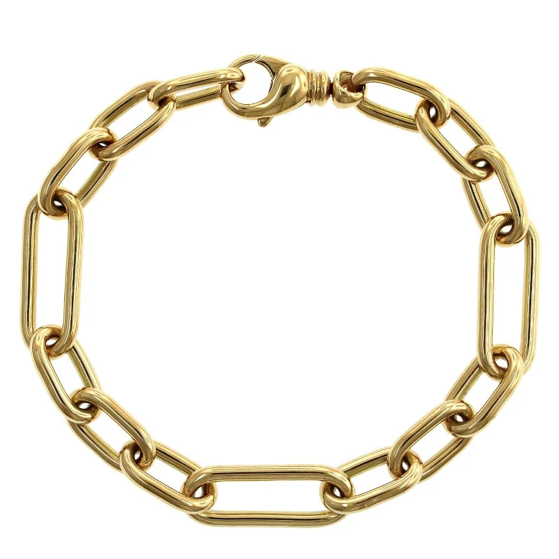 18K Yellow Gold Square Link Bracelet