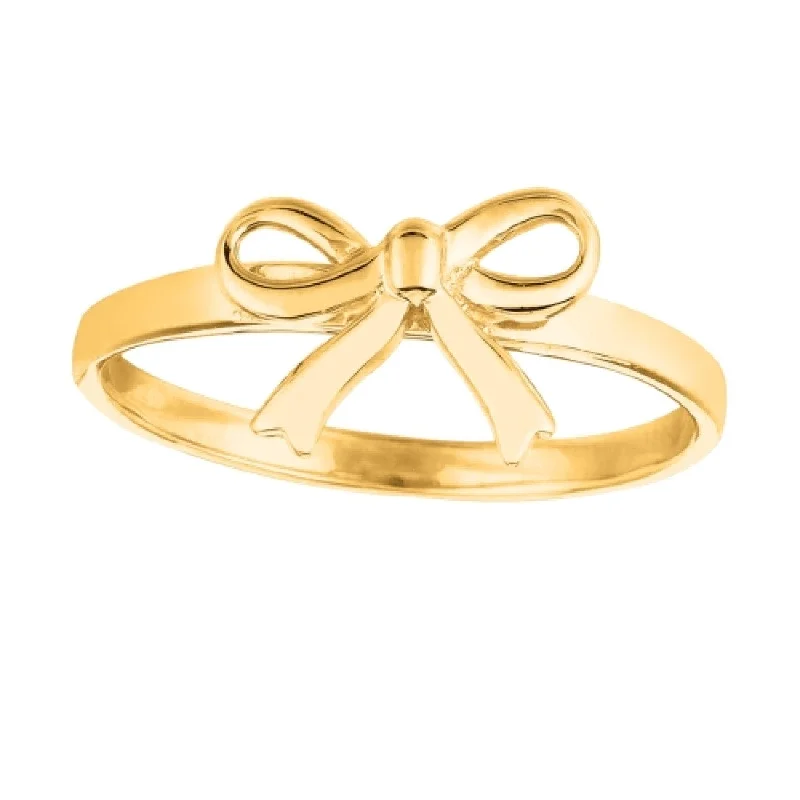 Shiny Bow Ring in 10KT Yellow Gold