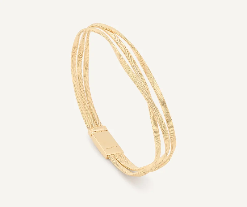 18K Yellow Gold 3-Strand Coil Bracelet