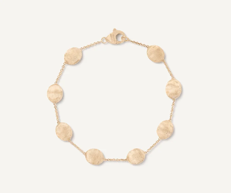 18K Yellow Gold Large Bean Bracelet