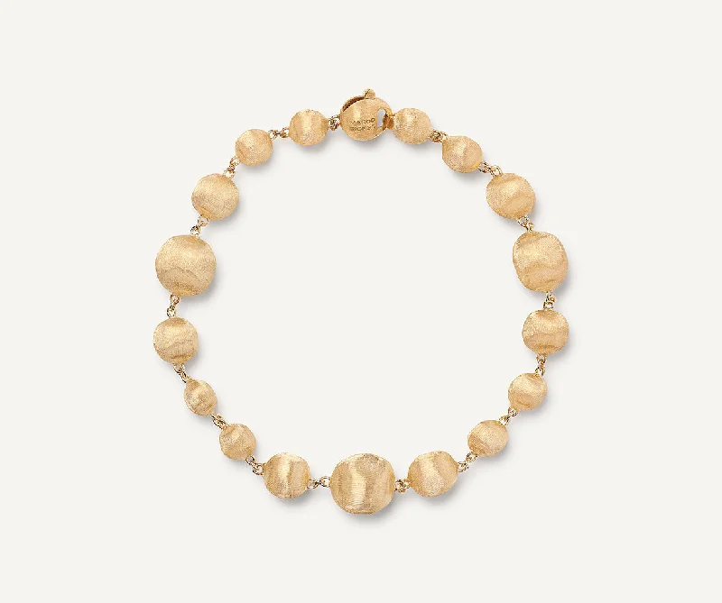 18K Yellow Gold Mixed Bead Bracelet