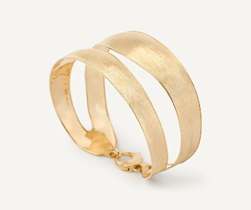 18K Yellow Gold Split Bangle